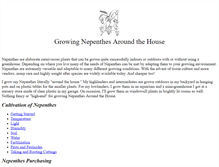 Tablet Screenshot of nepenthesaroundthehouse.com